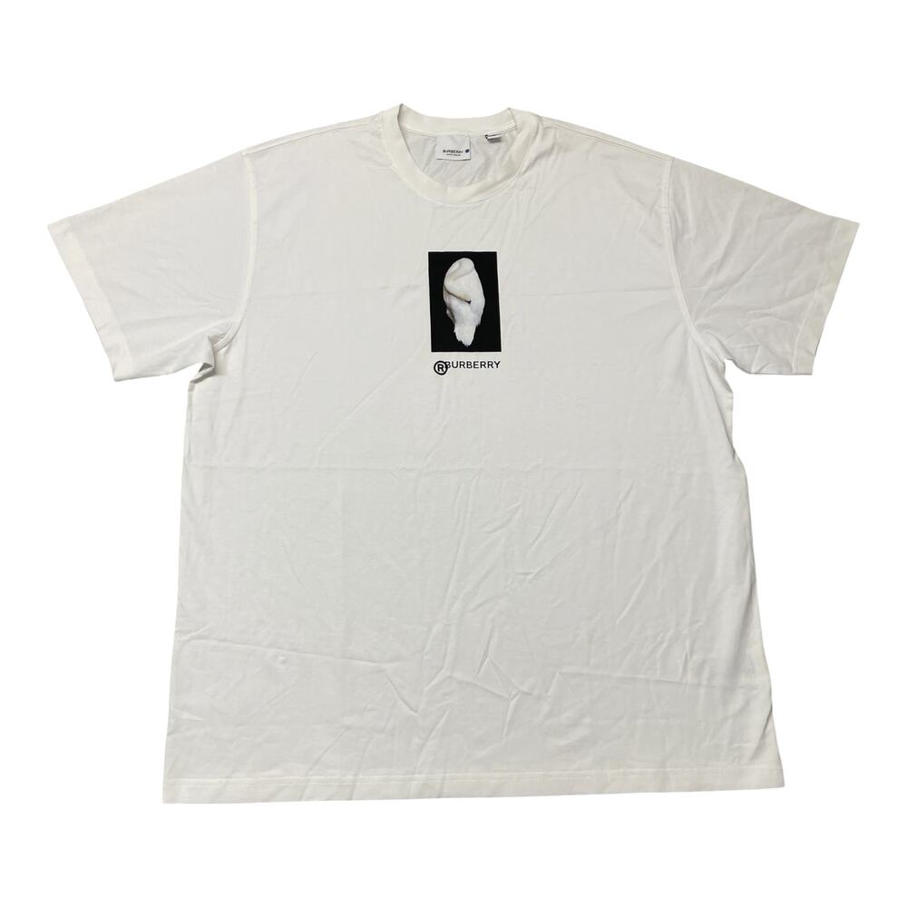 Vintage 2000s Burberry T-Shirt White Graphic Print